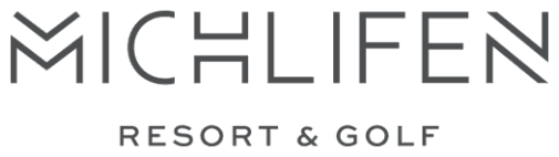 Logo de Michlifen Resort & Golf avec le nom en grandes lettres et la mention "Resort & Golf" en dessous